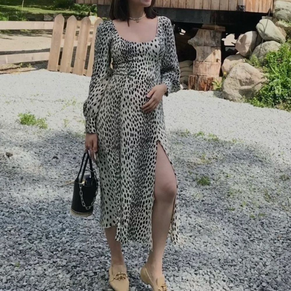 New! Reformation Alessi Dress Cheetah